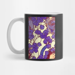 A woman in violet flowers, for all those who love flowers #69 Mug